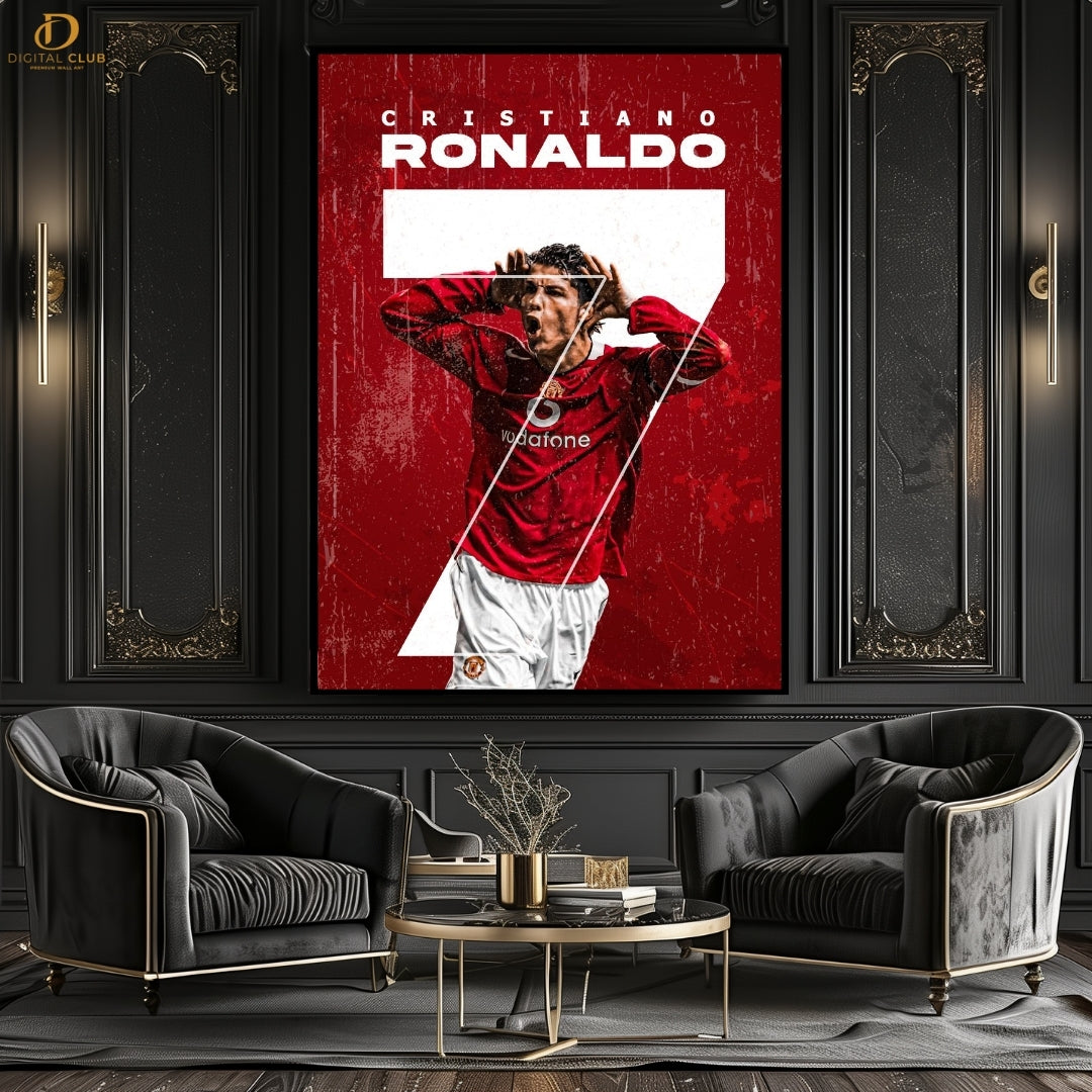 Christano Ronaldo 7 - Football - Premium Wall Art