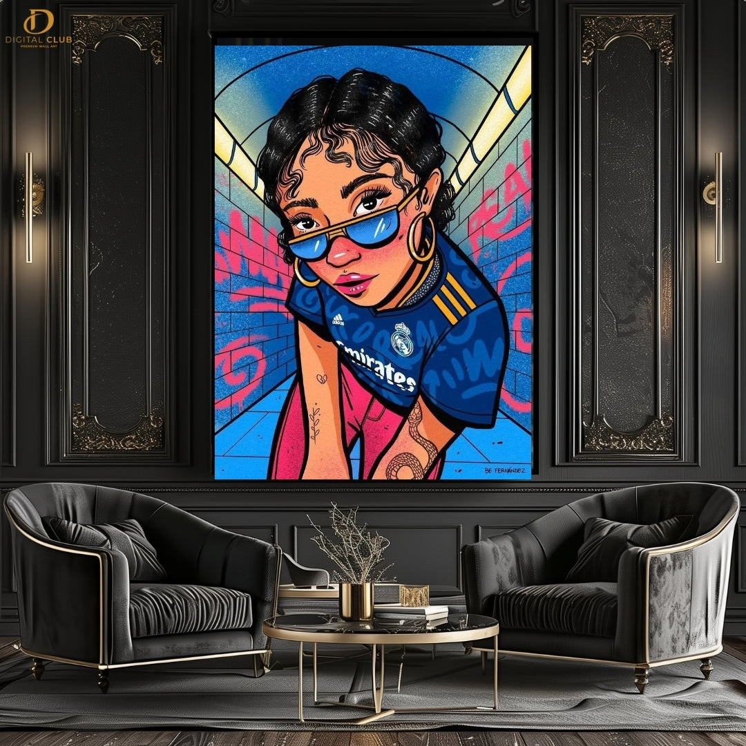 Pop Girl Artwork- Premium Wall Art