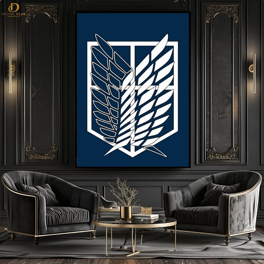 Attack On Titan Logo- Anime- Premium Wall Art