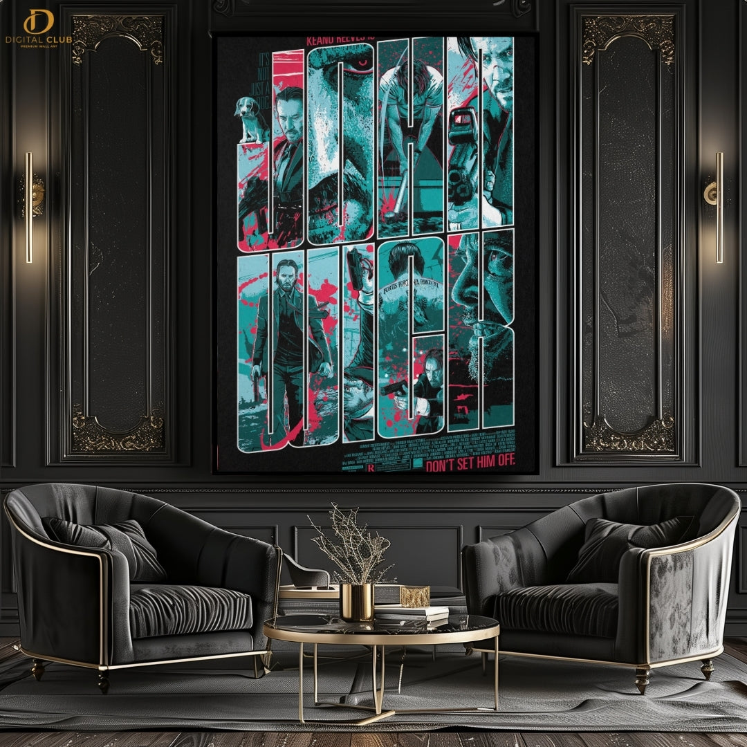 John Wick- Movie Poster - Premium Wall Art