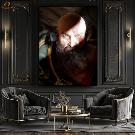 God Of War- Gaming-Premium Wall Art