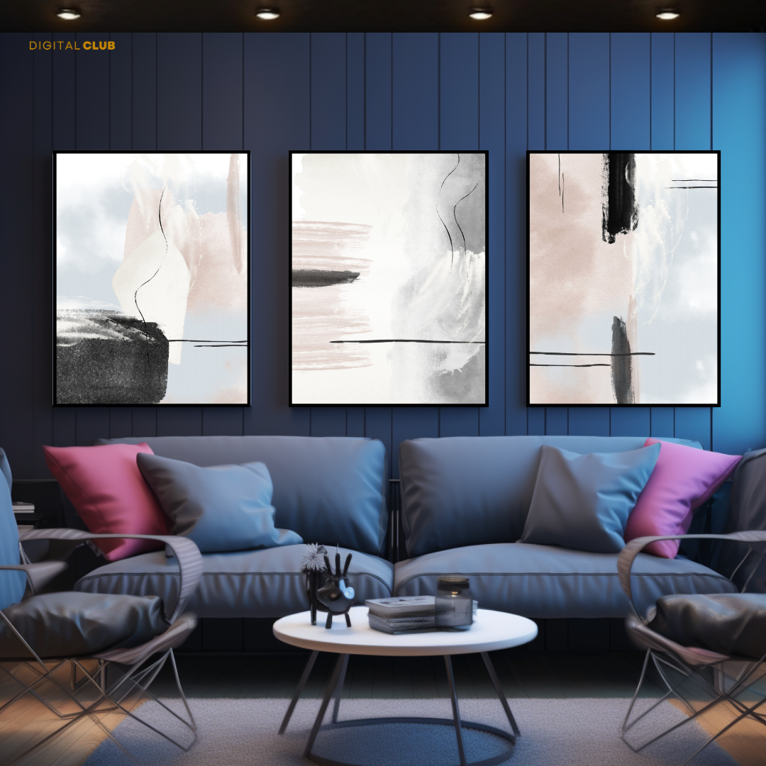 Abstract Art 5 - 3 Panel Wall Art