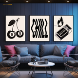 Chill Retro Artwork - 3 Panel Wall Art