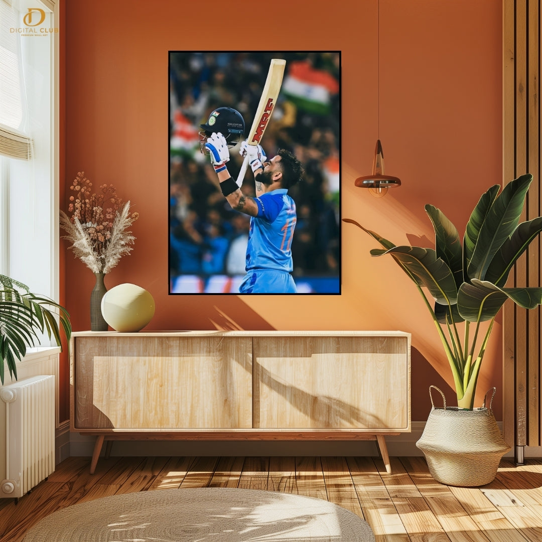 Virat Kohli 6 - Cricket - Premium Wall Art