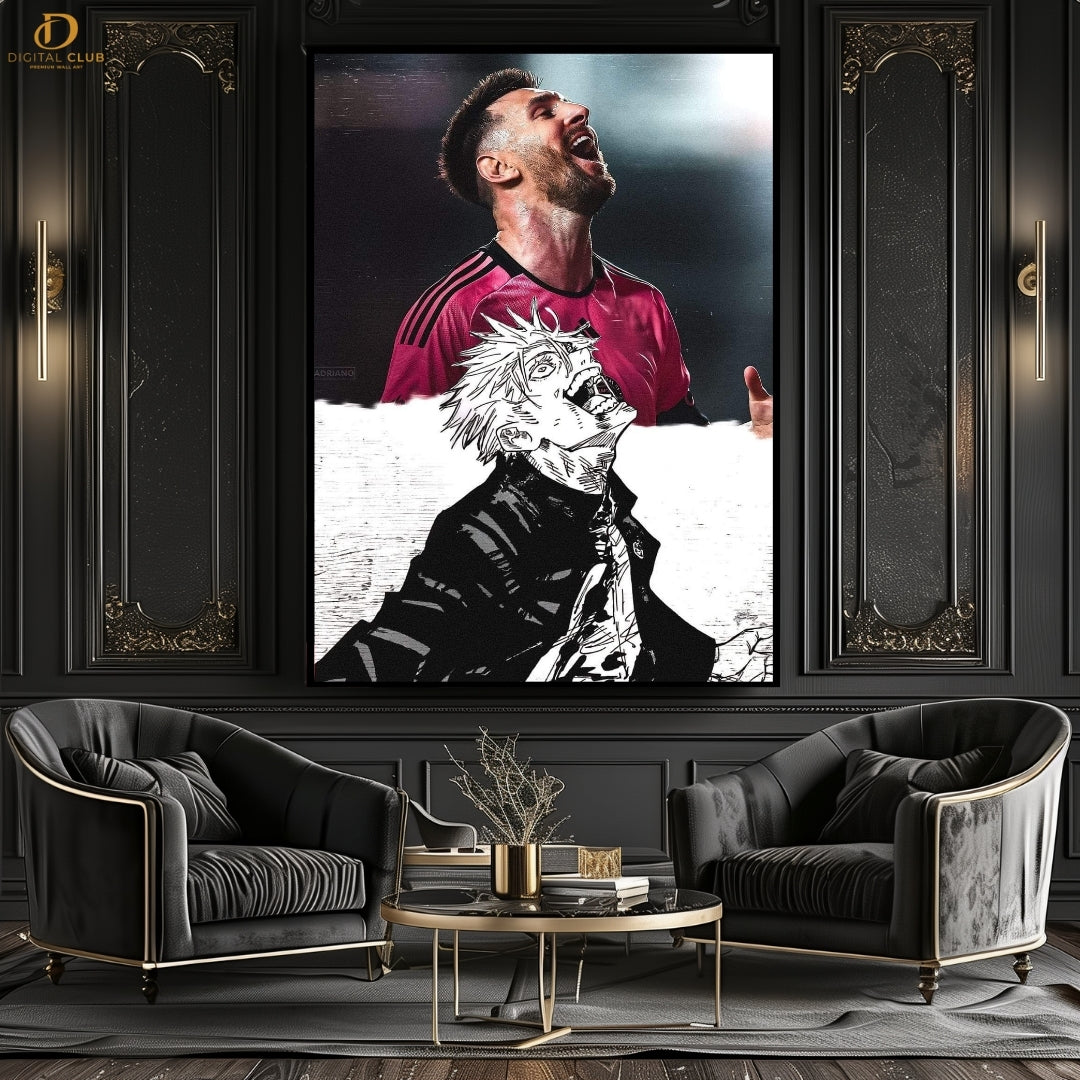 Messi X Jujutsu - Football - Premium Wall Art