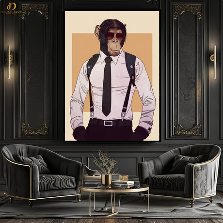 Monkey Man Detective - Premium Wall Art