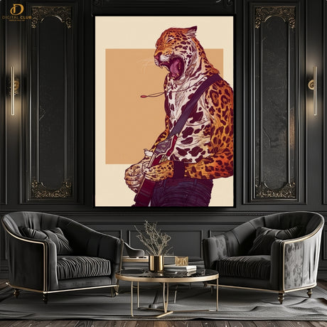 Tiger Man Artwork - Premium Wall Art