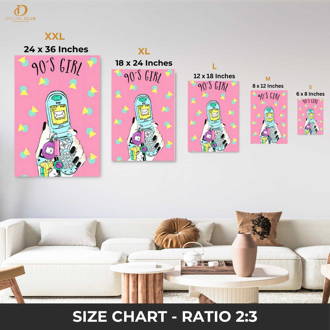 90's Girl - Trendy - Premium Wall Art