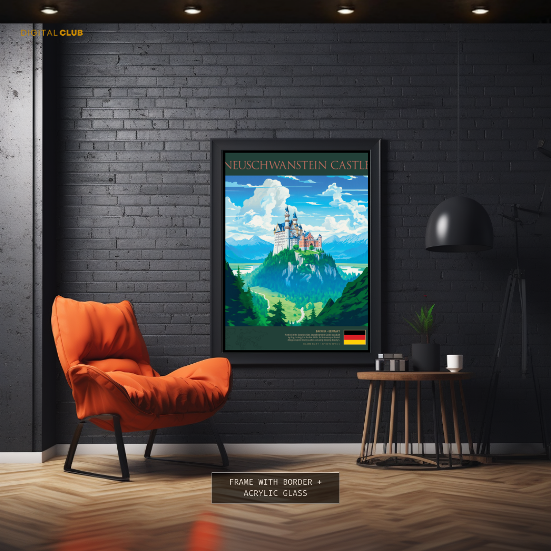 Neuschwanstein Castle Germany Premium Wall Art