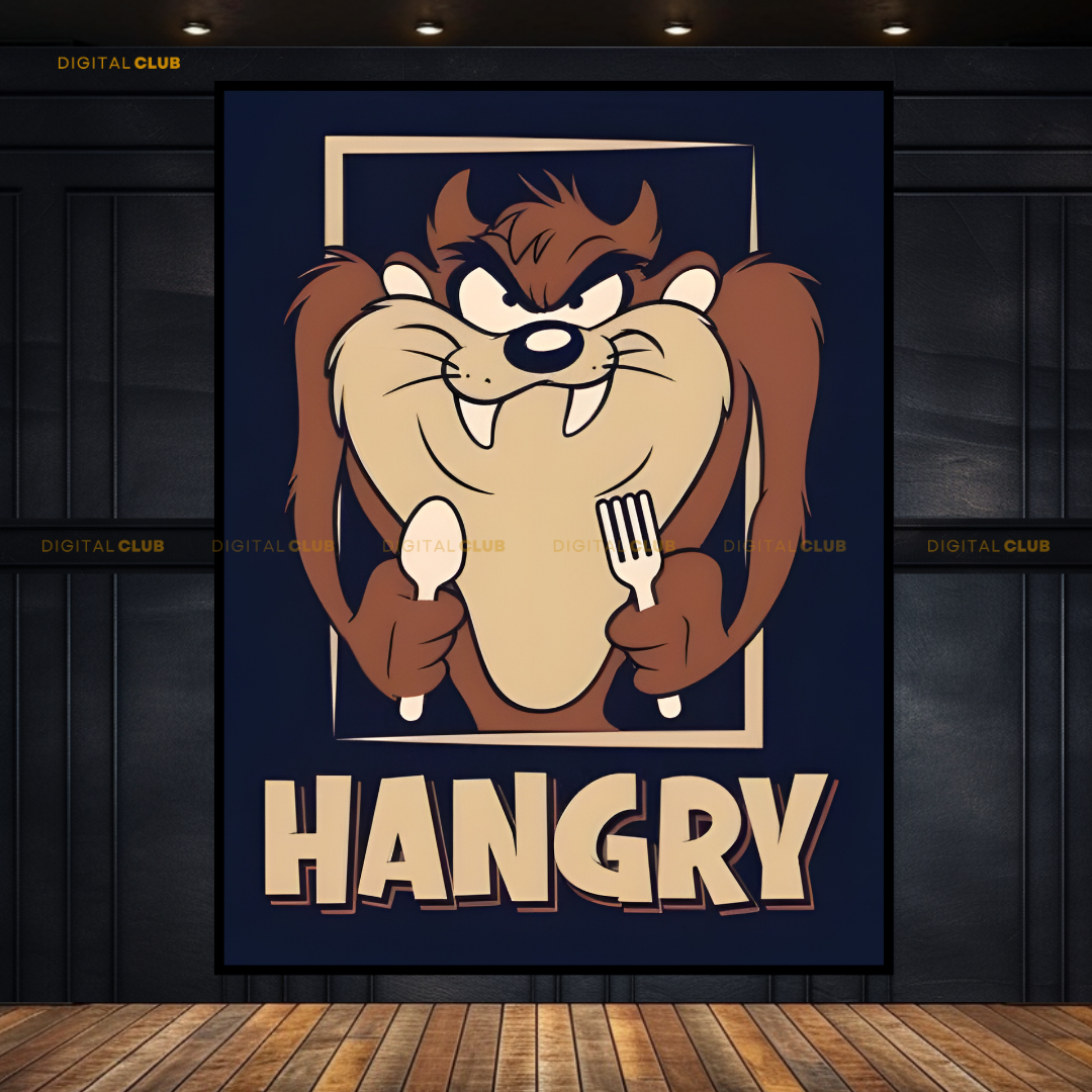 Taz Looney Tunes Hangry Premium Wall Art