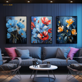 Flower Artwork - 3 Panel Wall Art