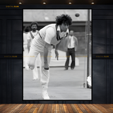 Imran Khan Bowling B&W Premium Wall Art