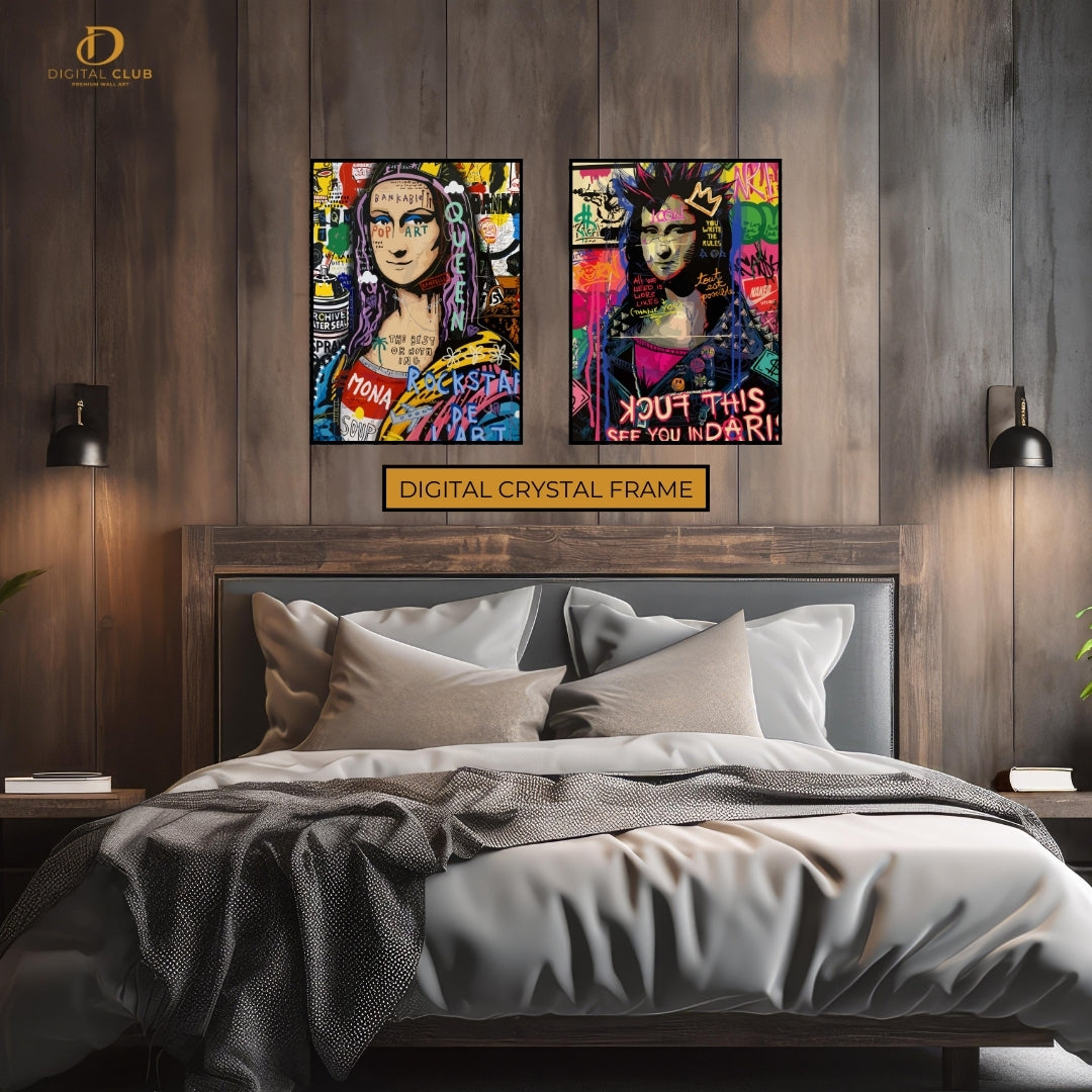 Mona Lisa POP ART - 2 Panel Wall Art