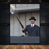 Saddam Hussein Firing Artwork Premium Wall Art