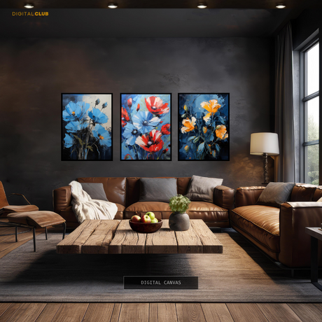 Flower Artwork - 3 Panel Wall Art