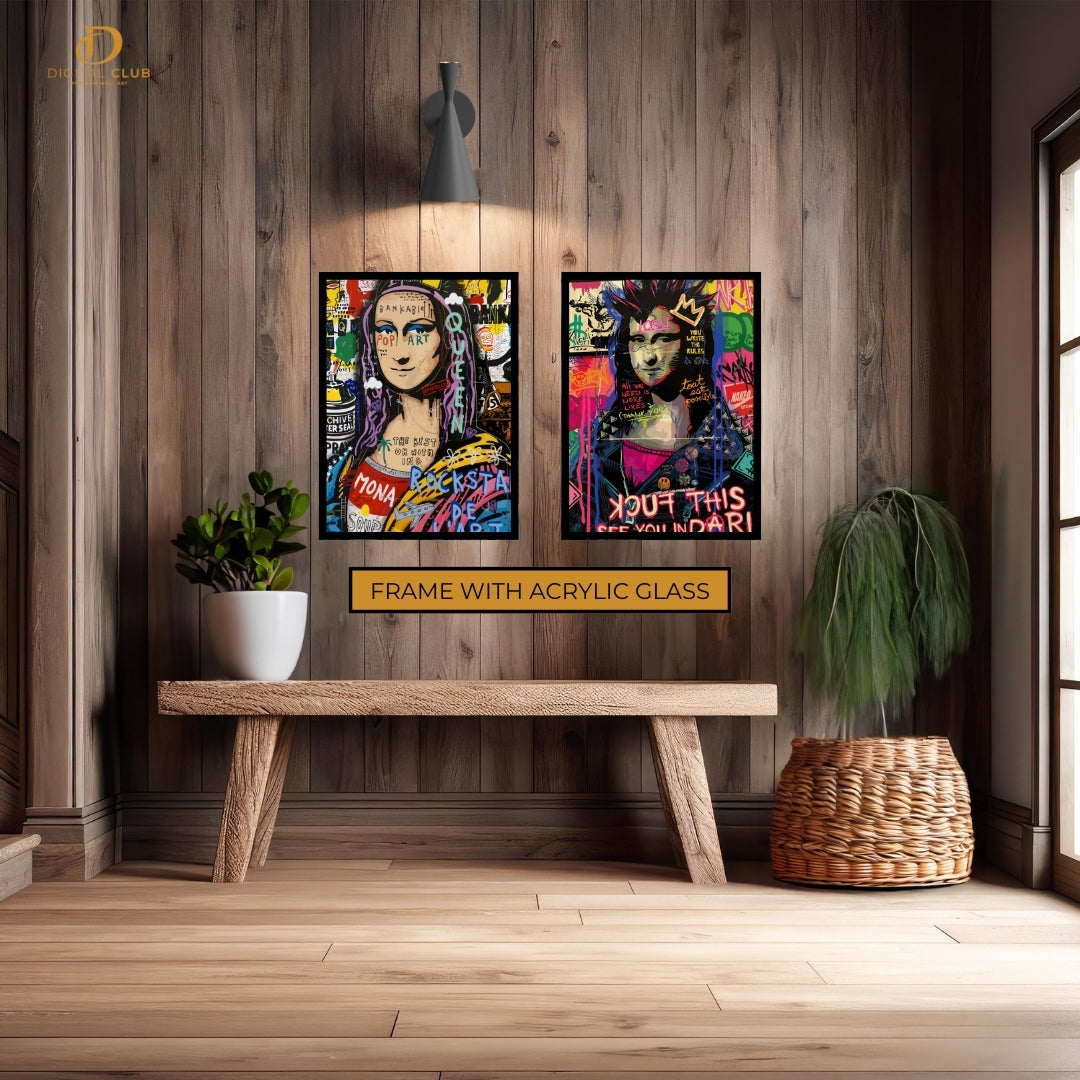 Mona Lisa POP ART - 2 Panel Wall Art