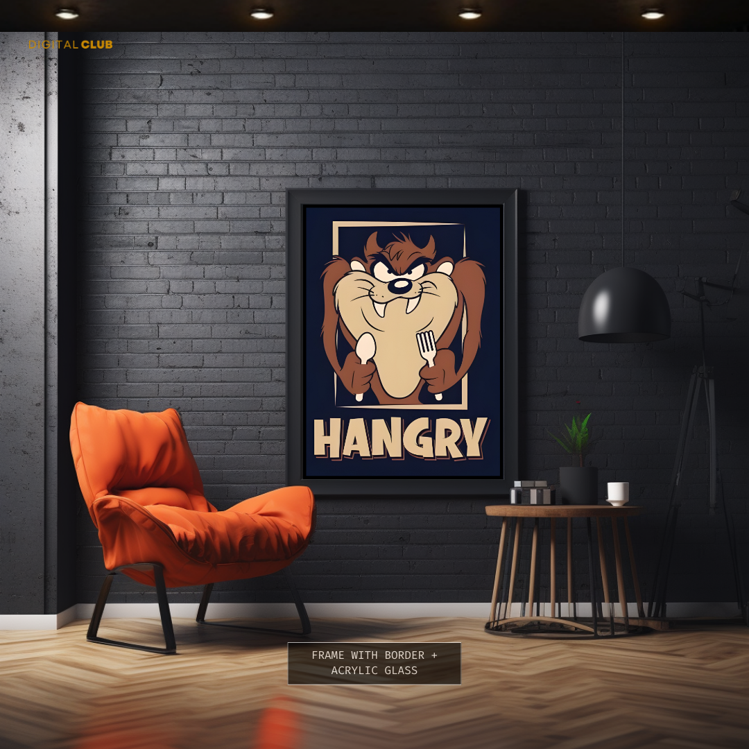 Taz Looney Tunes Hangry Premium Wall Art