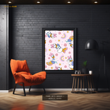 Daisy Duck - Seamless Pattern - Premium Wall Art