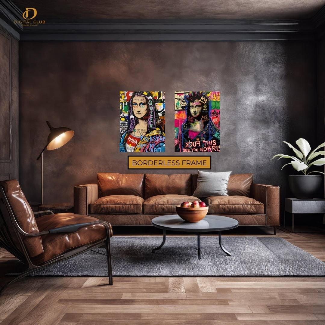 Mona Lisa POP ART - 2 Panel Wall Art