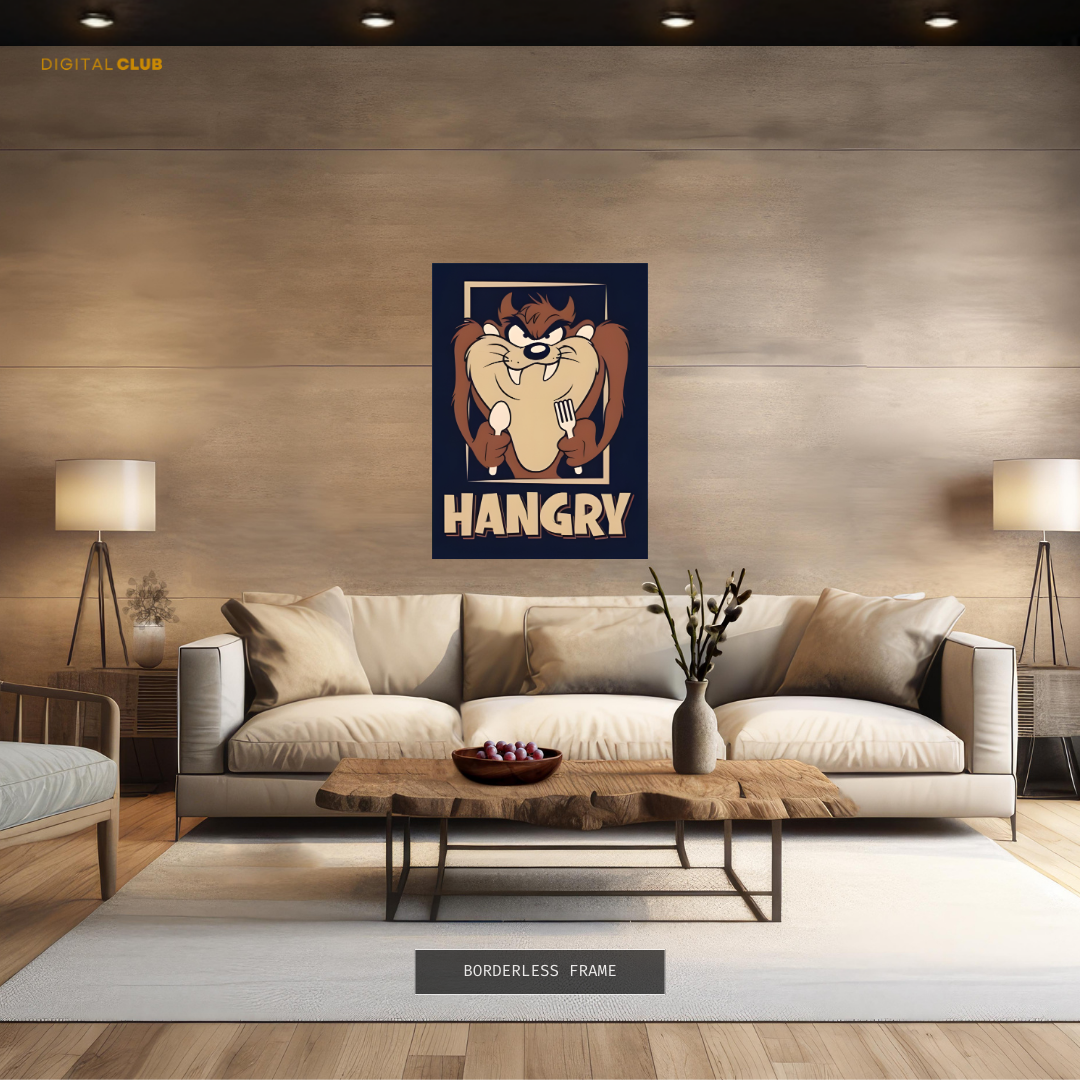 Taz Looney Tunes Hangry Premium Wall Art