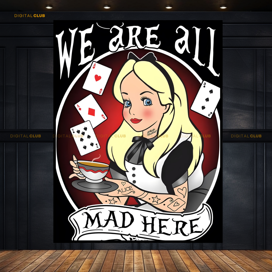 We Are All Mad Here Poker Premium Wall Art