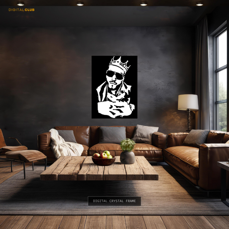 Imran Khan B&W Music Artist  Premium Wall Art