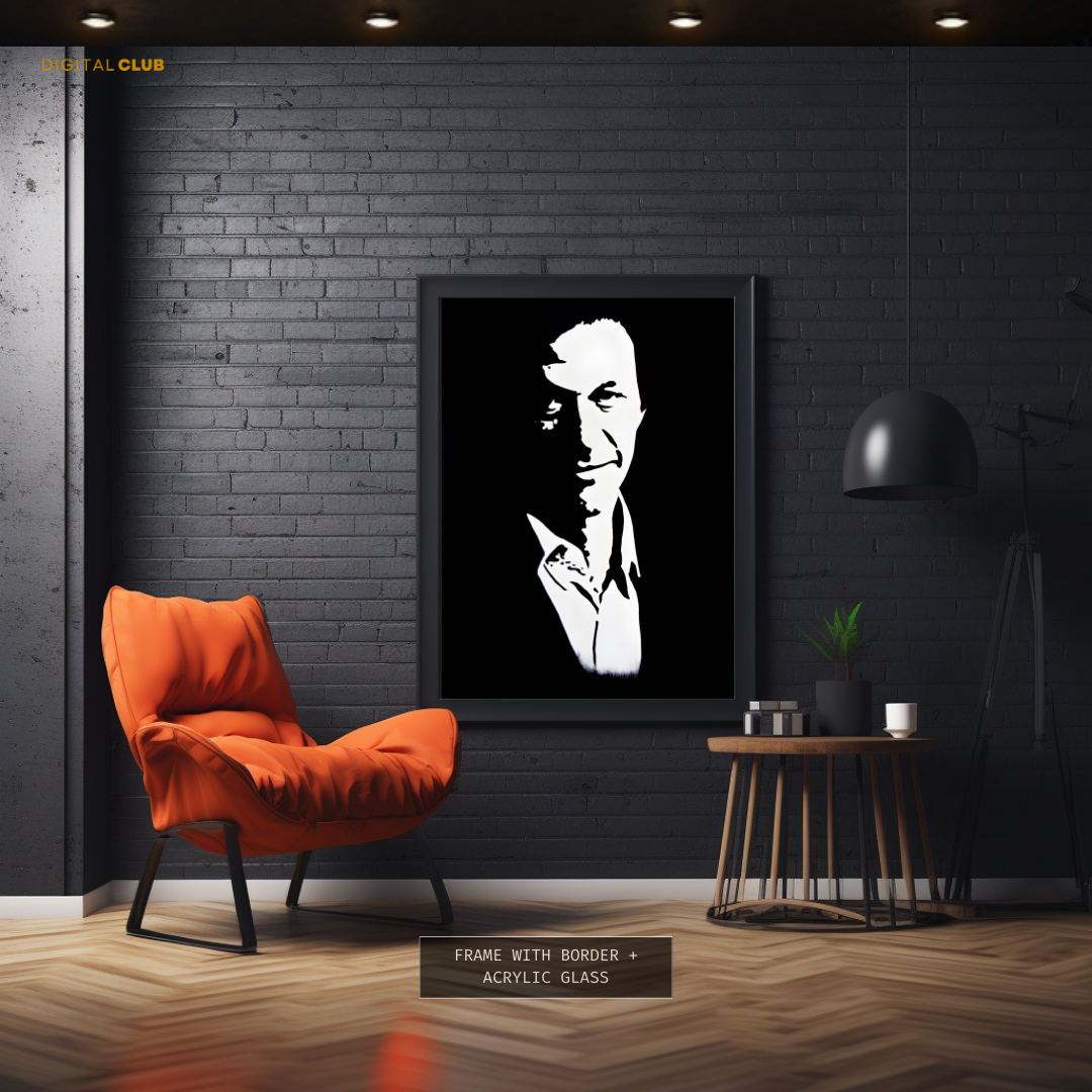 Imran Khan Murshad B&W PTI 2 Premium Wall Art