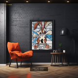 Wile E Coyote Looney Tunes Mugshot Premium Wall Art