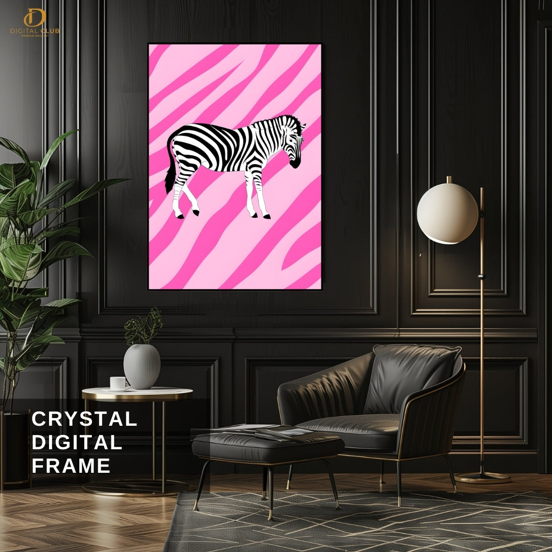 Zebra - Pink - Premium Wall Art