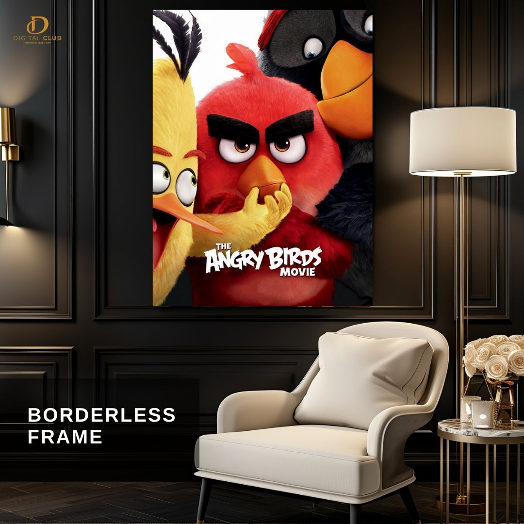 Angry Bird Animated Cartoon Movie- Premium Wall Art