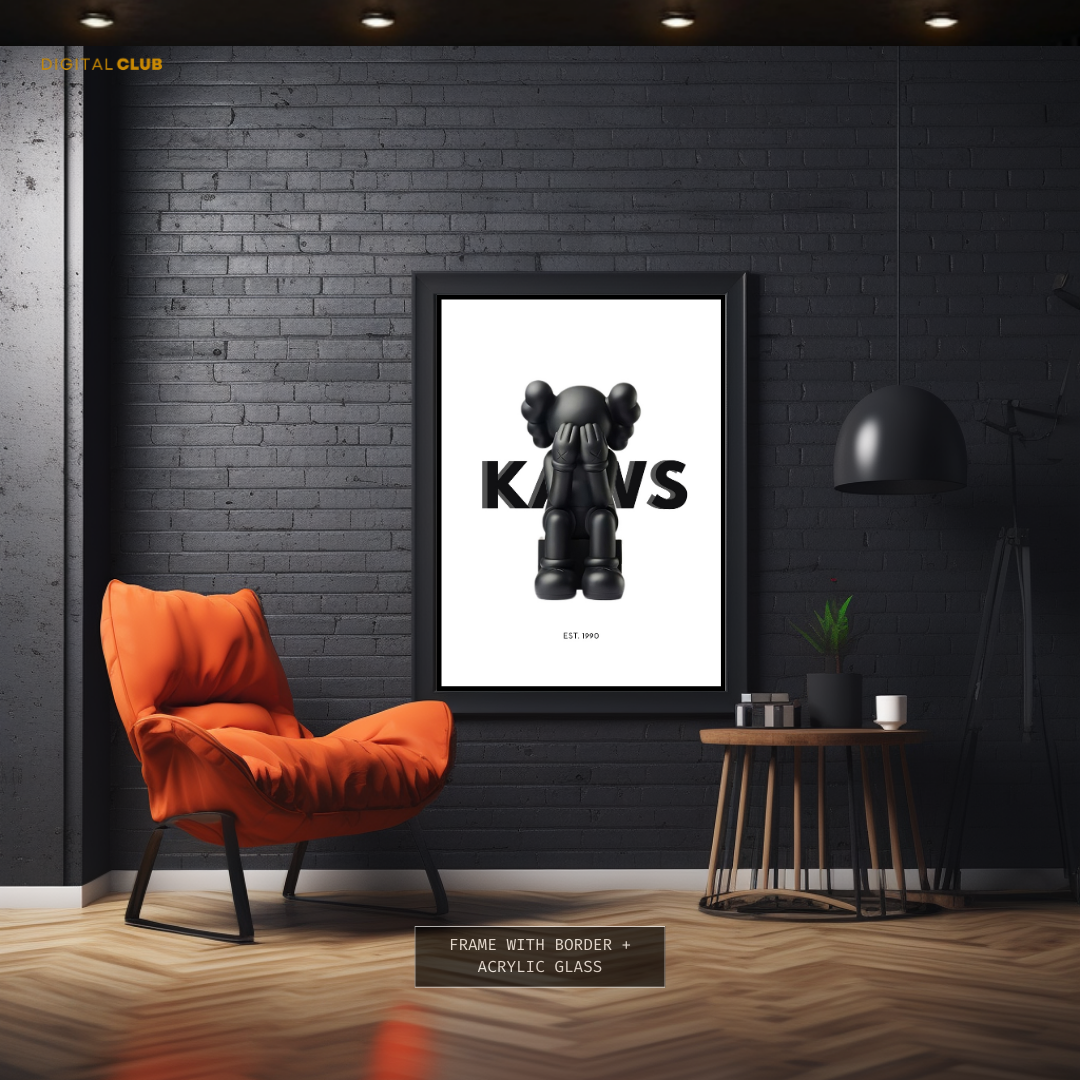 Kaws Figurine Sitting Premium Wall Art