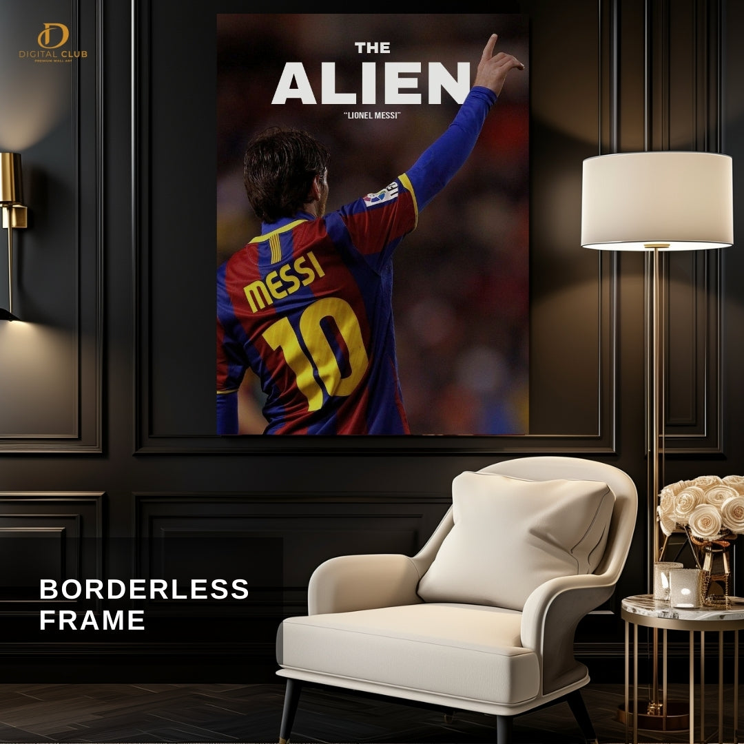 Messi The Alien - Football - Premium Wall Art