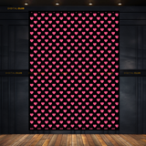 Pink Hearts - Seamless Pattern - Premium Wall Art