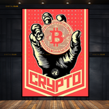 Bitcoin - Crypto Artwork - Premium Wall Art