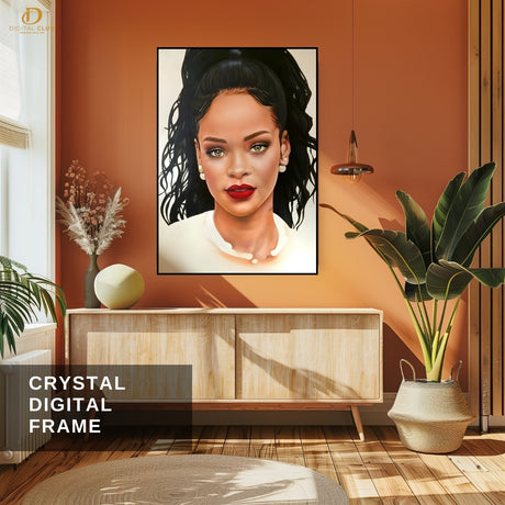 Rihanna 1 - Music Artist - Premium Wall Art