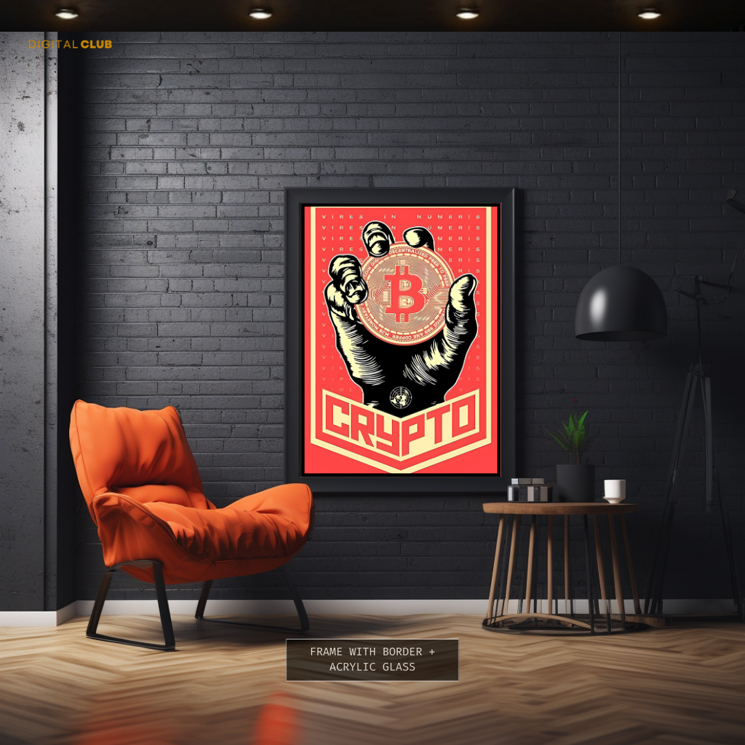 Bitcoin - Crypto Artwork - Premium Wall Art