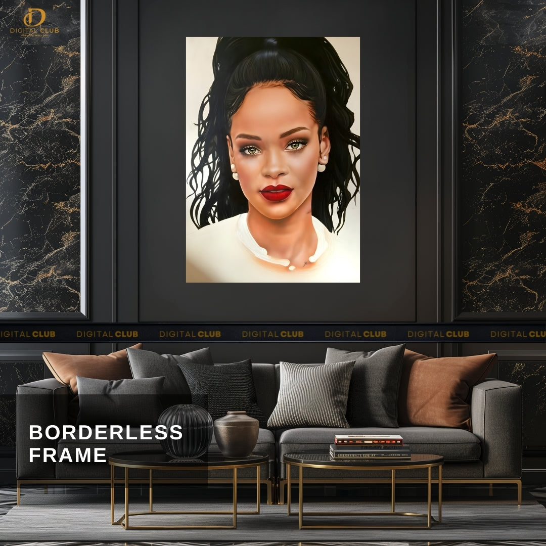 Rihanna 1 - Music Artist - Premium Wall Art