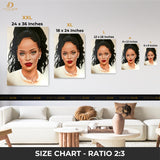 Rihanna 1 - Music Artist - Premium Wall Art