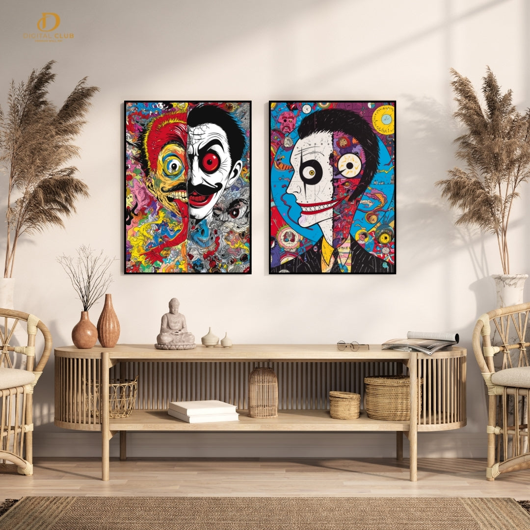 POP ART Artwork 2 - 2 Panel Wall Art