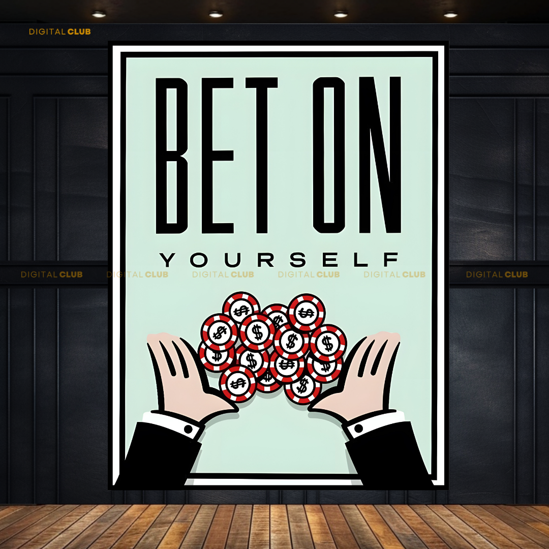 Bet on Yourself Poker Premium Wall Art