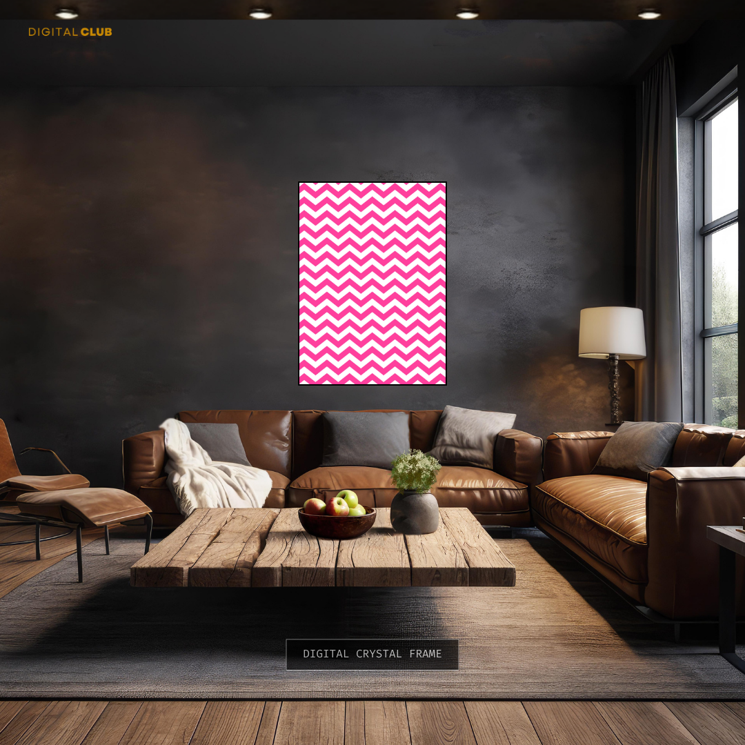 Pink Lines - Seamless Pattern - Premium Wall Art