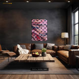 LV Pattern Pink Premium Wall Art