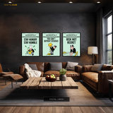 Monopoly Quote Artwork 2 - 3 Panel Wall Art