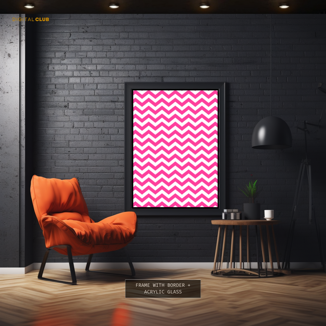 Pink Lines - Seamless Pattern - Premium Wall Art