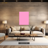 Pink Lines - Seamless Pattern - Premium Wall Art