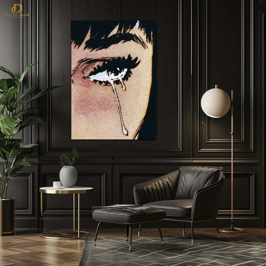 Girl Tears - Pop Art- Premium Wall Art