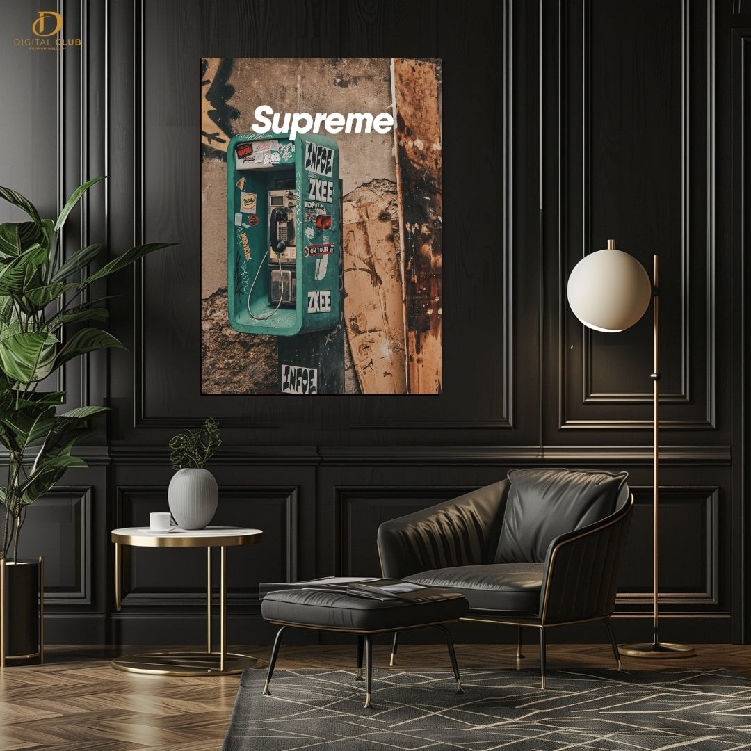 Supreme Phone Vintage - Premium Wall Art