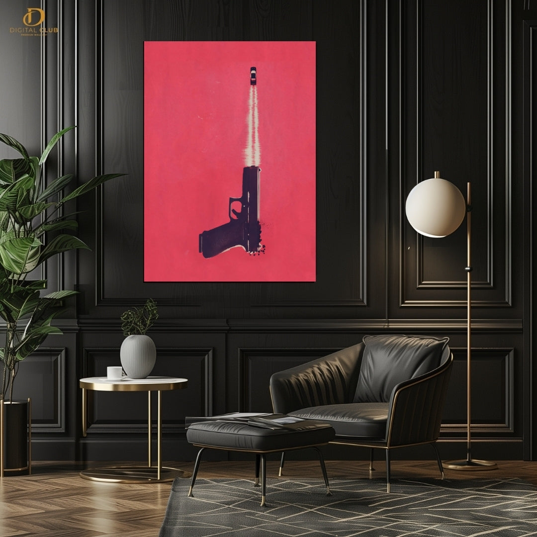 Baby Driver Gun - Premium Wall Art