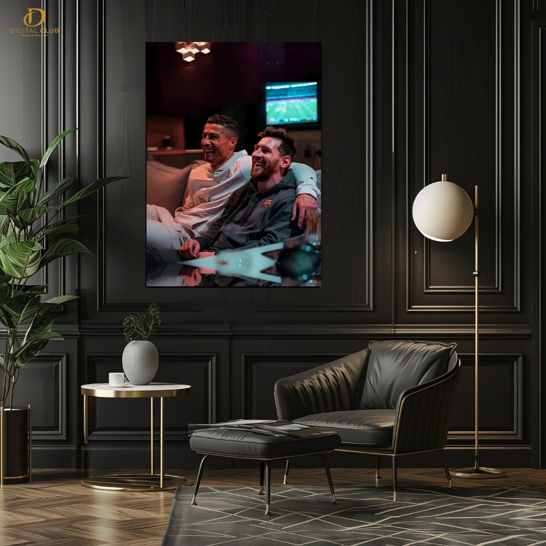 Messi X Ronaldo - Football - Premium Wall Art