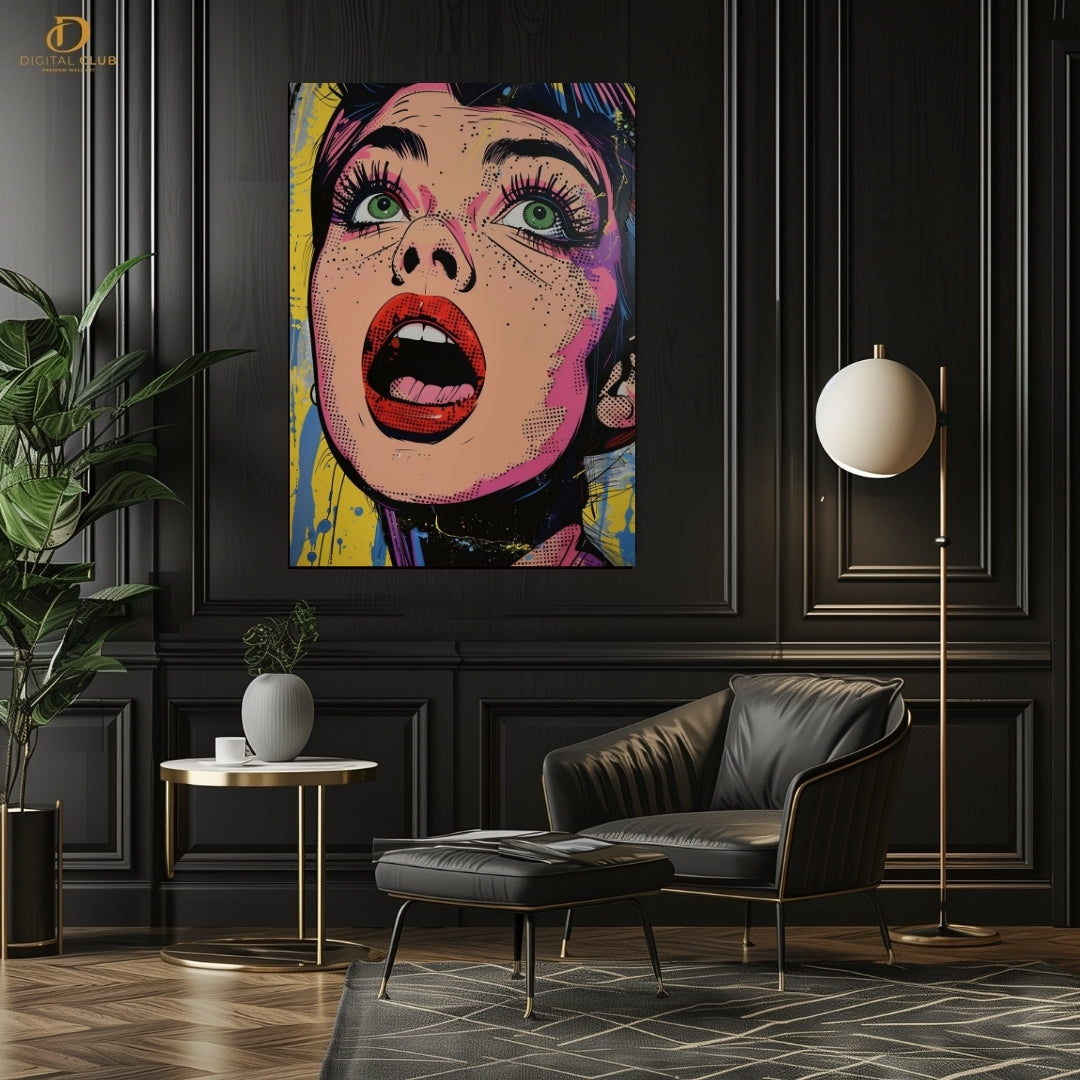 Cannot Wait Girl- Pop Art- Premium Wall Art